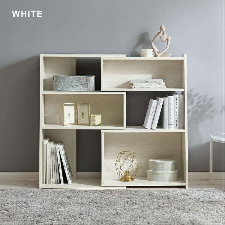 10％OFF配布中！】収納棚 ラック スライド式 本棚 おしゃれ L字型