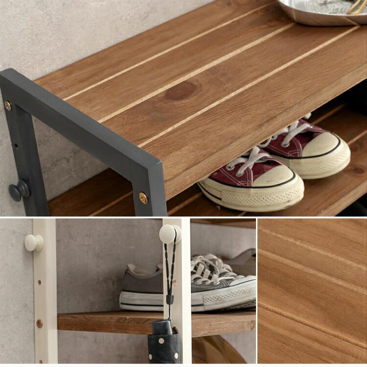 爆買 シューズラック 靴棚 おしゃれ 下駄箱 ウッドラック オープン