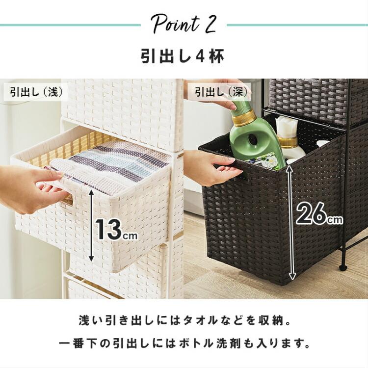 ランドリーチェスト 奥行40 隙間収納 スリム ランドリー収納 洗濯機横