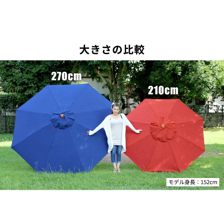 ガーデンパラソル 屋外 パラソル 2m 大型 210cm 風に強い おしゃれ 撥