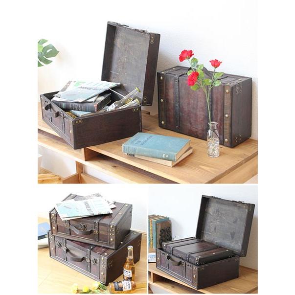 アンティークトランク おしゃれ トランク ウェルカムトランク トランク 結婚式 アンティーク 木製 収納 収納ボックス アンティーク雑貨 2個セット 07 050 サムライ家具 通販 Yahoo ショッピング