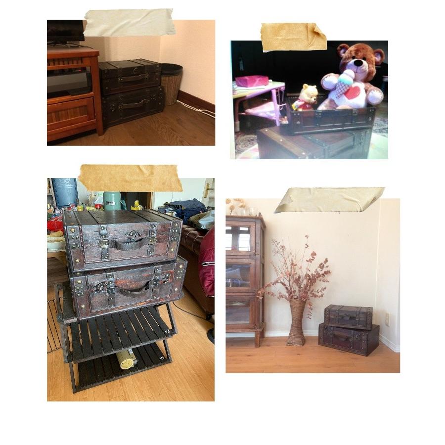 アンティークトランク おしゃれ トランク ウェルカムトランク トランク 結婚式 アンティーク 木製 収納 収納ボックス アンティーク雑貨 2個セット 07 050 サムライ家具 通販 Yahoo ショッピング