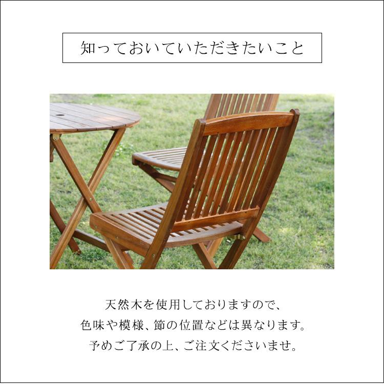 ガーデンチェア 2脚セット 折りたたみ 椅子 屋外 木製 天然木 おしゃれ