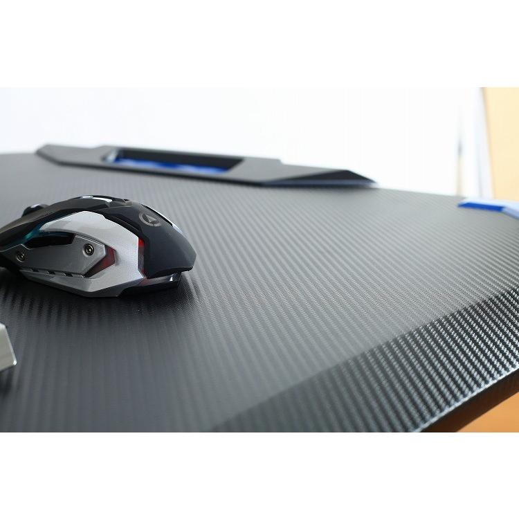ゲーミングデスク デスク 幅120cm 黒 おしゃれ パソコンデスク PC