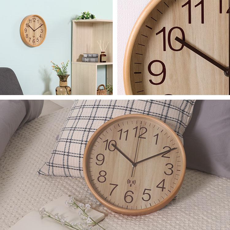 Ghbunuz 掛け時計、 天然木製、 壁掛け時計、木 おしゃれ、北欧