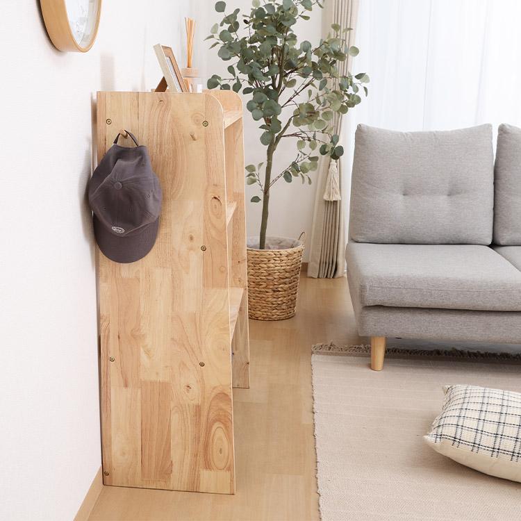 オープンラック 3段 幅70cm 薄型 木製 棚 シェルフ 収納 おしゃれ 北欧 ディスプレイラック コンパクト 子供部屋