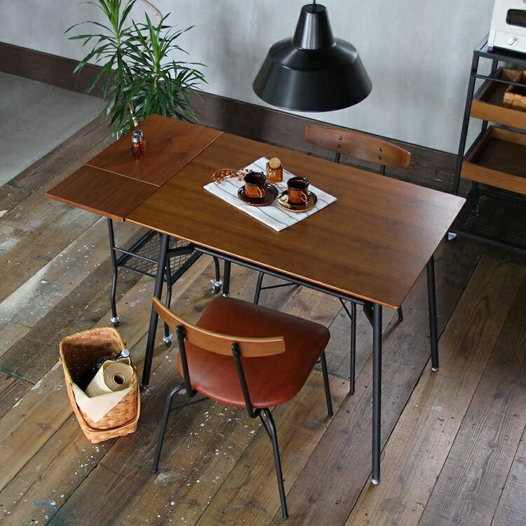 ダイニングテーブル 2人 単品 木製 テーブル 2人用 長方形 天然木 アイアン カフェテーブル ウォールナット おしゃれ 北欧 アンティーク｜double-oo｜12