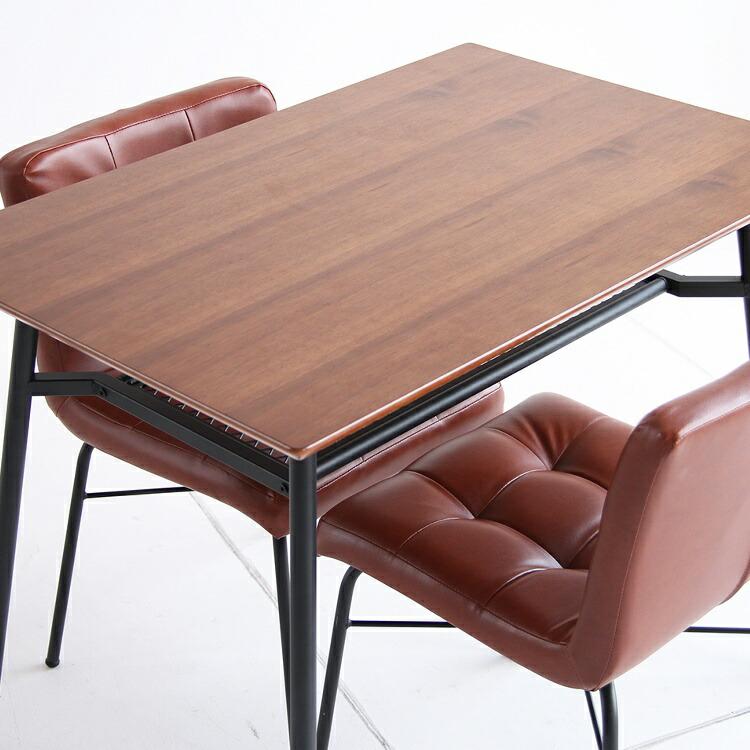 ダイニングテーブル 2人 単品 木製 テーブル 2人用 長方形 天然木 アイアン カフェテーブル ウォールナット おしゃれ 北欧 アンティーク｜double-oo｜05