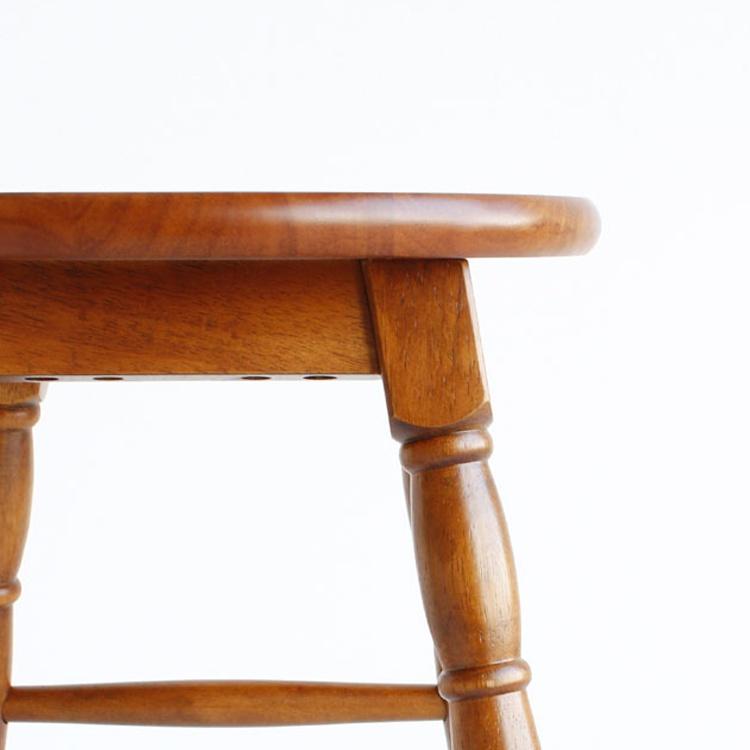 丸椅子 木製 スツール 45cm 丸スツール おしゃれ アンティーク風 玄関