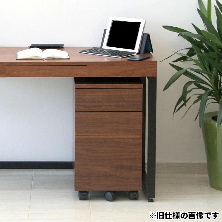 no34　木製デスク用ワゴン 3引き出し付き デスクワゴン ウォールナット 幅34cm 木製 3段 （ ワゴン サイドワゴン