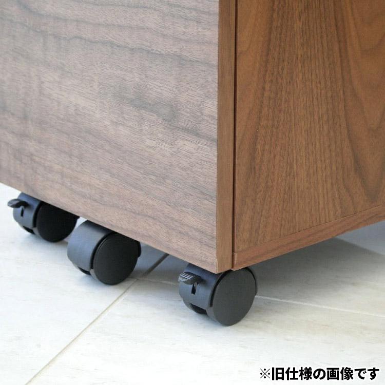 デスクワゴン 完成品 幅34cm 引き出し付き スリム コンパクト 木製