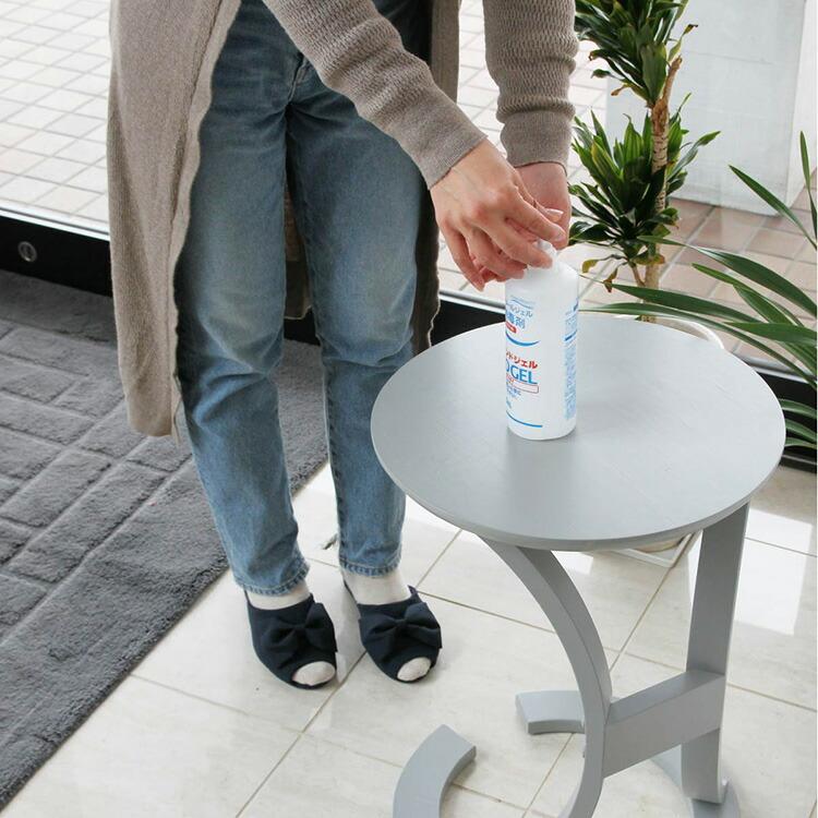 サイドテーブル ミニ 木製 おしゃれ 小さい 北欧 カフェ 円形 丸 コの