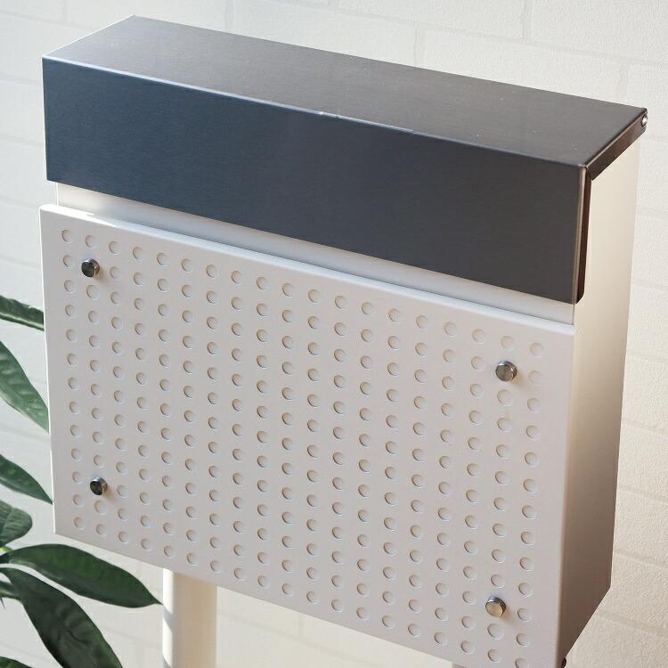 【美品・未使用】北欧風おしゃれな郵便ポスト スタンド 郵便受け メールボックス 郵便ポスト 置き型 スタンド 自立 鍵付き A4対応 縦型 おしゃれ 北欧