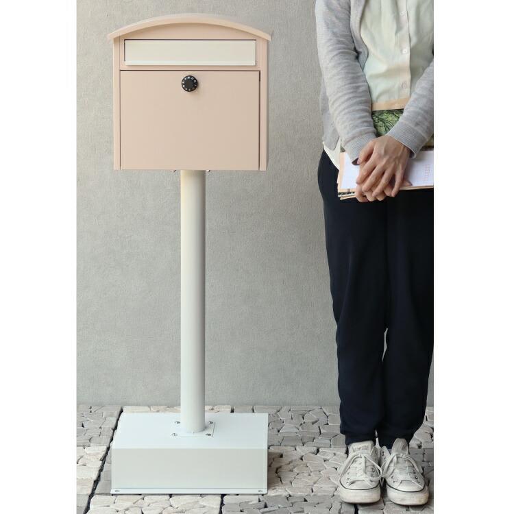 置き型 郵便ポスト おしゃれ メールボックス ダイヤル錠 玄関 A4対応 1