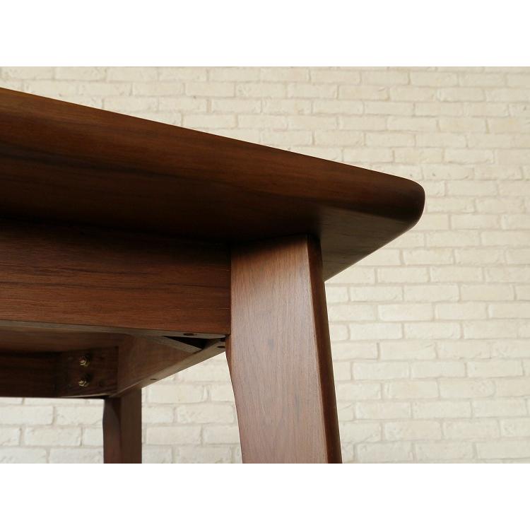ダイニングテーブル おしゃれ テーブル 木製 4人 ウォールナット 幅150cm ダイニング 奥行き85cm 単品 アンティーク 食卓 食卓テーブル 4人用 机｜double-oo｜09