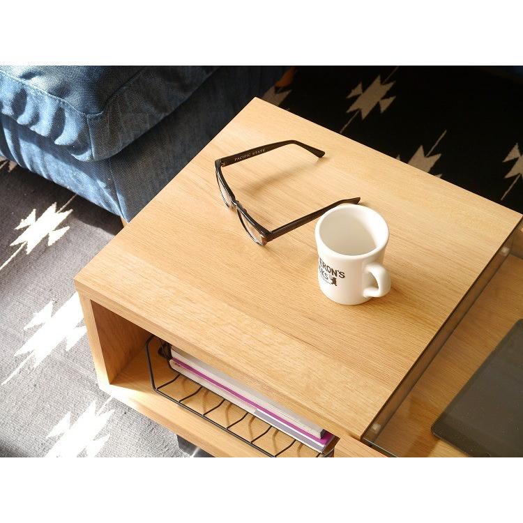 センターテーブル 収納 引き出し 完成品 幅110cm ガラステーブル 北欧