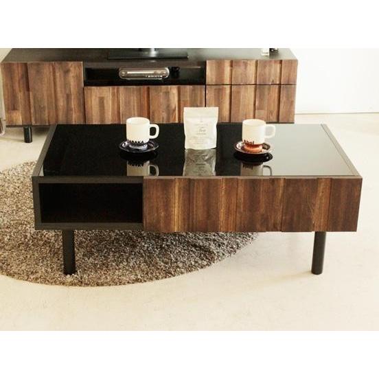 10％OFF配布中！】センターテーブル ガラス テーブル 収納 リビング