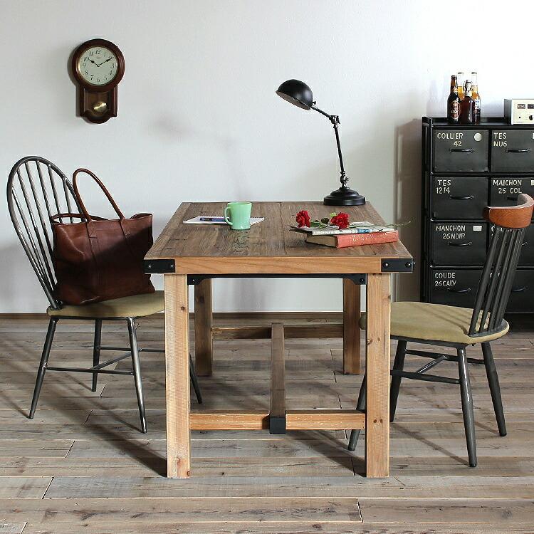 ダイニングテーブル 4人掛け 古材 おしゃれ 木製 単品 ダイニング