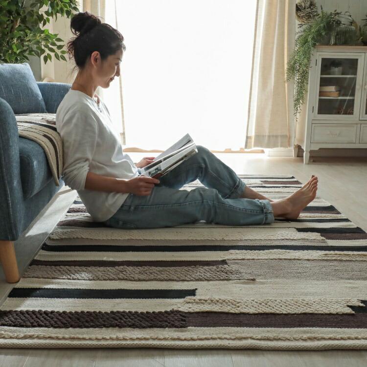 ラグマット おしゃれ ラグ 北欧 幾何学 ストライプ コットンラグ ラグ 綿 1 5畳 コットン インド綿 薄手 冬用 ラグカーペット 柄 ネイティブ 手織り シンプル 27 505 Ragu サムライ家具 通販 Yahoo ショッピング