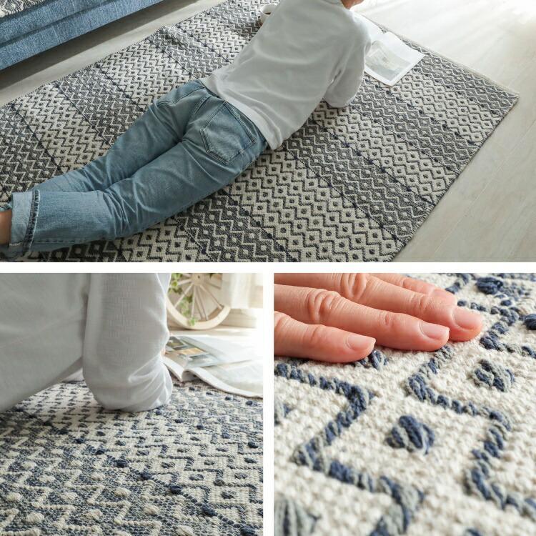 ラグマット おしゃれ リビングラグ 北欧 幾何学 ラグ コットン 綿 1 5畳インド綿 薄手 ニット柄 夏用 ラグカーペット 柄 ネイティブ 手織り ネイティブ柄 27 506 Ragu サムライ家具 通販 Yahoo ショッピング