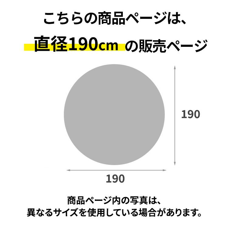 シャギーラグ 洗える 円形 2畳 直径190 洗濯機OK 北欧 カーペット 丸