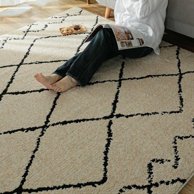 新品★カーペット ラグ 2畳 洗える モロッカン　ペルシャ風 ラグマット 絨毯 長方形 ペルシャ風 ラグ カーペット 2畳 ラグマット