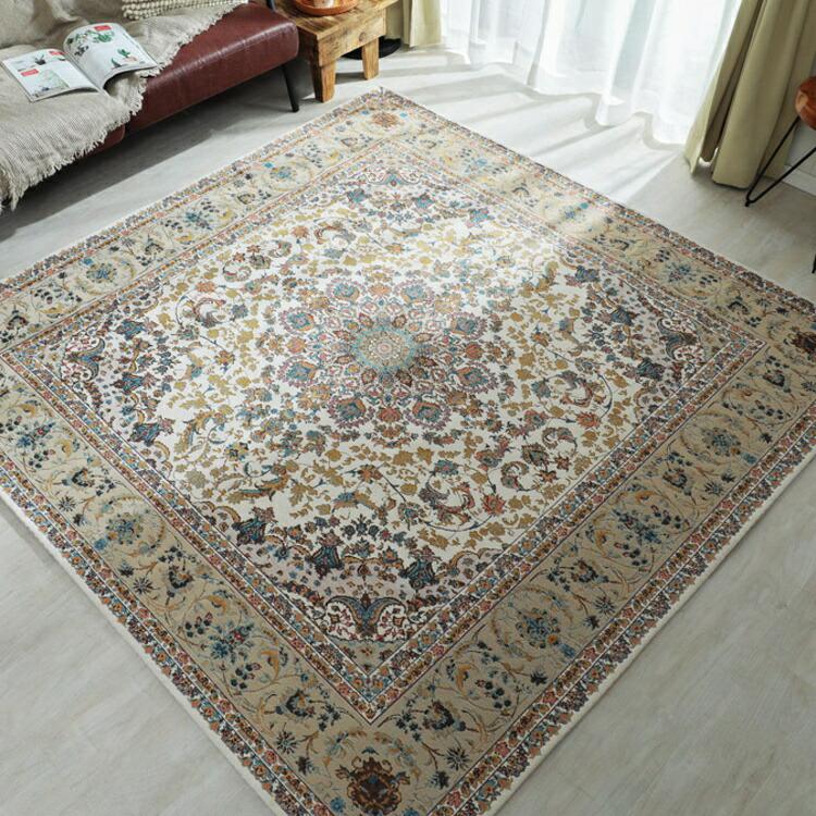 ラグ 200×250 3畳 ペルシャ絨毯風 洗える 滑り止め メダリオン