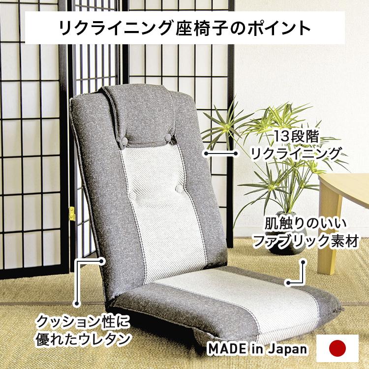 椅*子様 5W【ゴワット】　日本製　ふんわりライトダウン　オリーブベージュ　サイ 座椅子 高齢者 薄型 シンプル 座いす リクライニング 和室