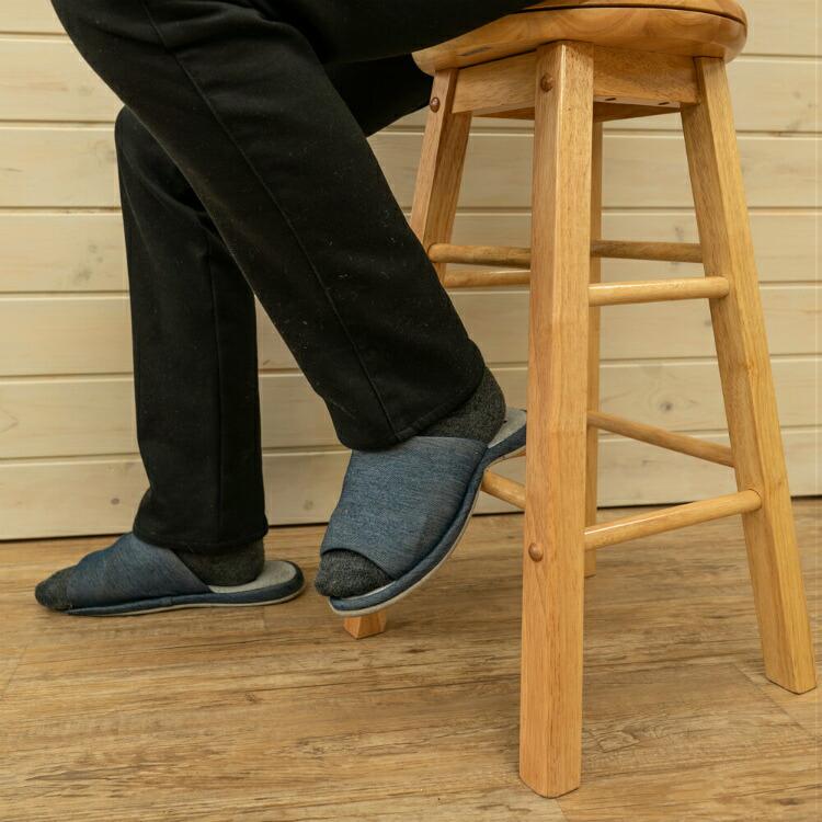 バーチェアー バースツール 回転 カウンターチェア キッチン 椅子 回転椅子 背もたれなし カウンター椅子 木製 約高さ 60cm キッチンチェア いす｜double-oo｜08