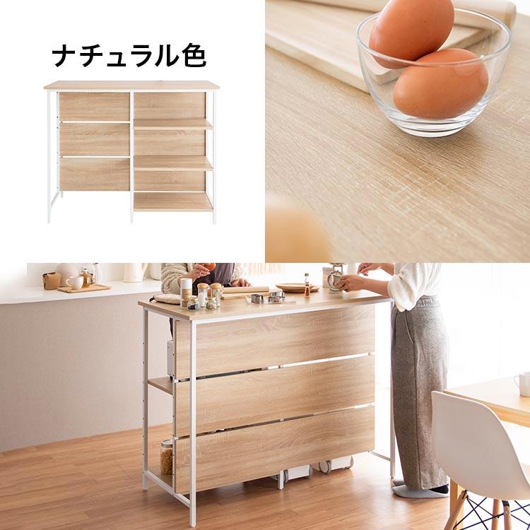 キッチンカウンター 食器棚 間仕切り 背面化粧 作業台 ゴミ箱 レンジ