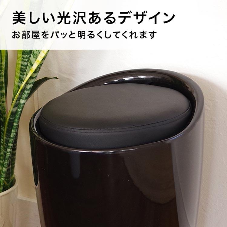スツール 丸 椅子 ドレッサー用 おしゃれ 収納付き 玄関 丸椅子