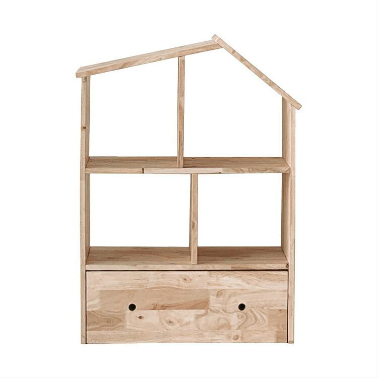 可愛い木製本棚 オープンシェルフ 引き出し付き【送料無料】 ぼん家具 本棚 引き出し付き ブックシェルフ おしゃれ 大容量