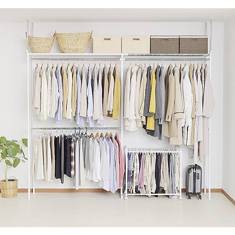 ワードローブ クローゼット 棚付き 洋服掛け 壁面収納 ハンガーラック
