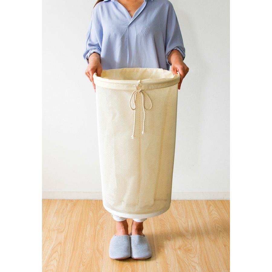 ランドリーバスケット おしゃれ ランドリーラック 丸 北欧 スリム 白 ランドリーバッグ 内袋 洗えるバッグ 大容量 ホワイト 31 422 サムライ家具 通販 Yahoo ショッピング