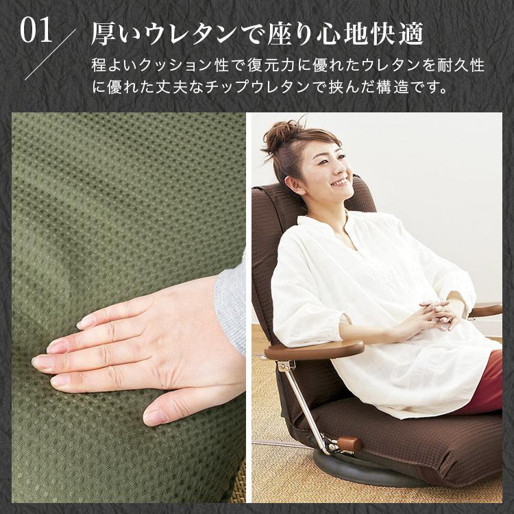 座椅子 回転 おしゃれ 肘掛付き レバー式 ハイバック リクライニング