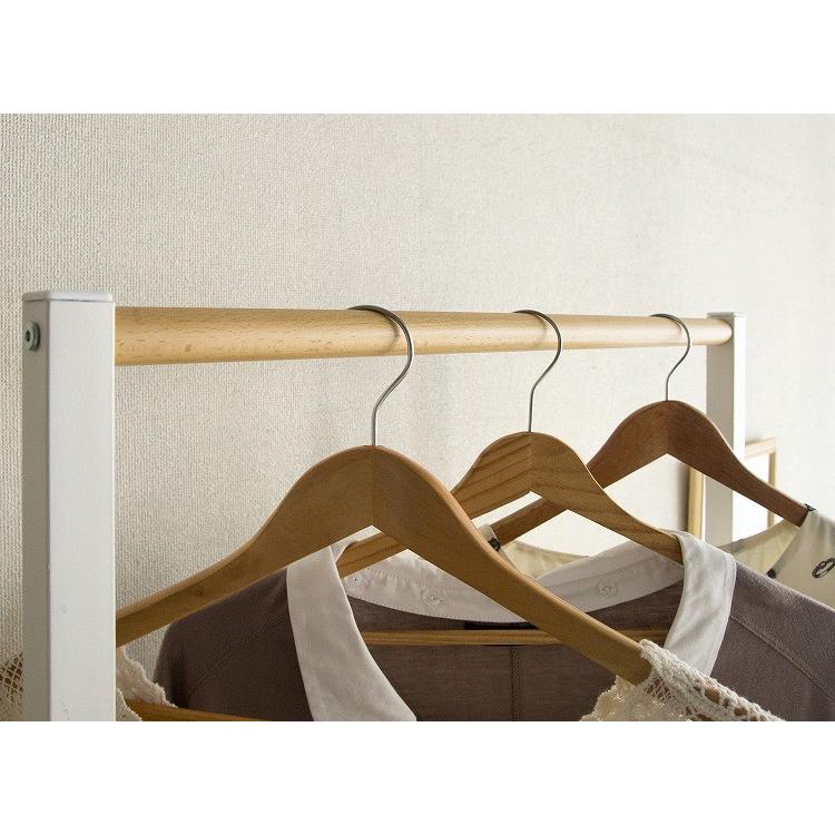 ハンガーラック スリム おしゃれ 棚付き アイアン 洋服掛け 玄関