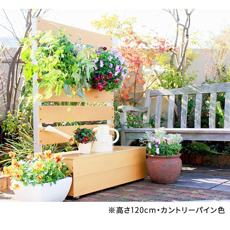 目隠しフェンス プランター付き diy 簡単 置くだけ 150 ルーバー ラティス 樹脂 木目調 ガーデニング 人工木 庭 【別売り】 プランターフェンス