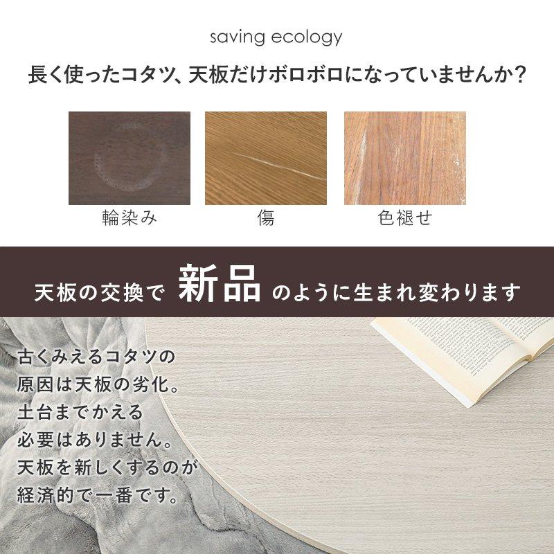 こたつ天板のみ 80cm×80cm 正方形 リバーシブル |  | 02