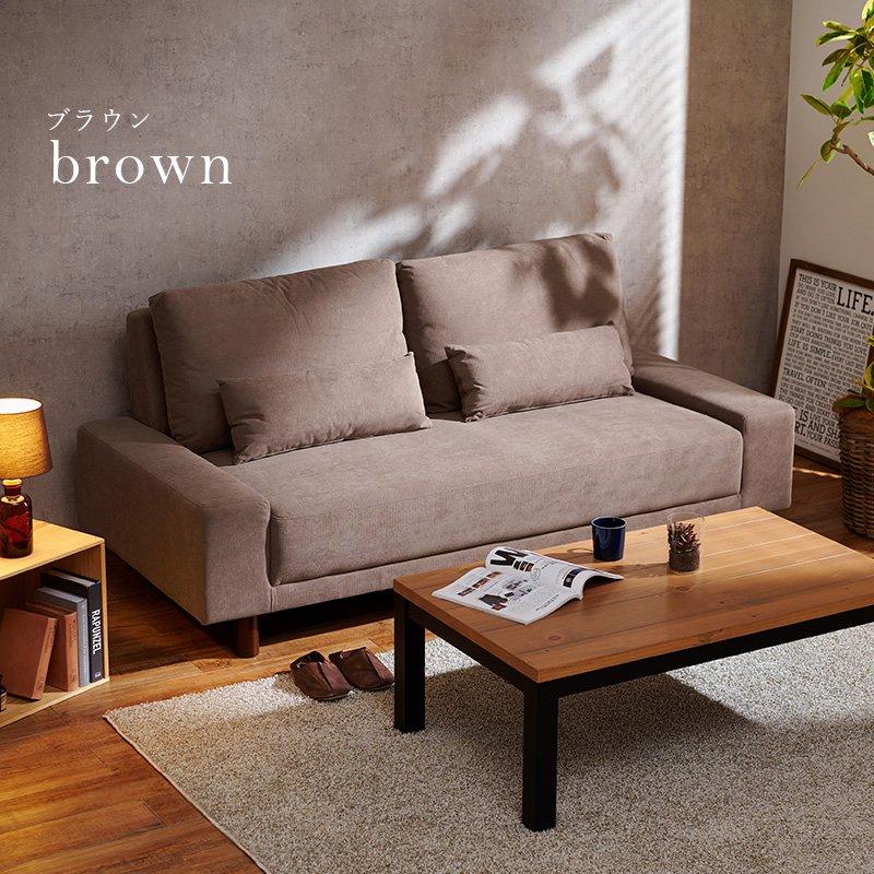 ソファー 3人用 3人掛け ファブリック クッション付き : ベッド