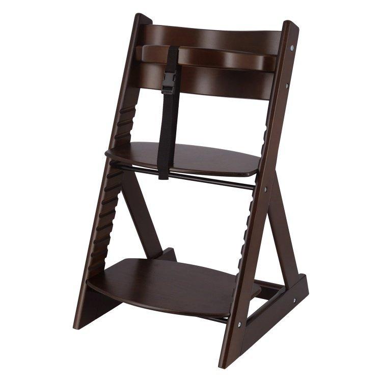 ベビーチェア おしゃれ グローアップチェア 幅45×奥行50.5×高さ78.5cm ブラウン