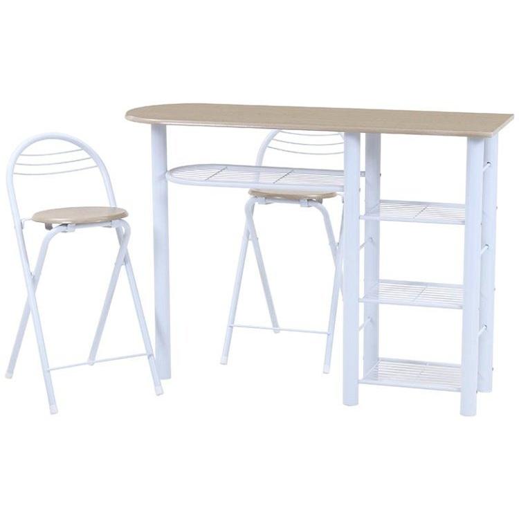 大注目 カウンターテーブルセット おしゃれ 3点セット チェアー付き 折りたたみ 幅1 奥行40 高さ87 5cm ホワイト 100 本物保証 Atempletonphoto Com