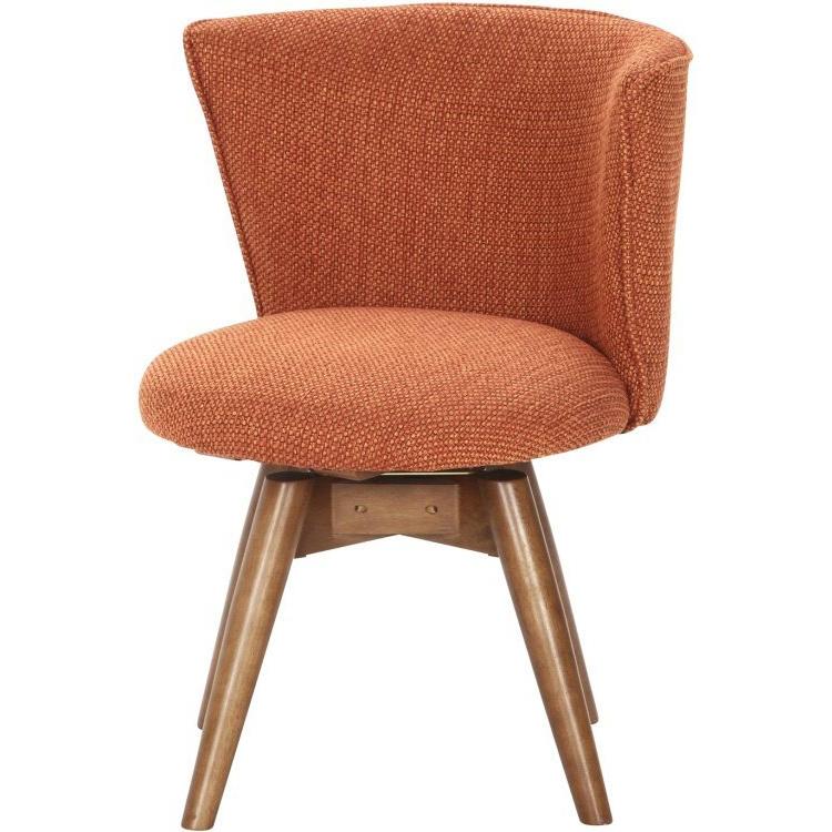 ダイニングチェア おしゃれ ファブリック 幅50×奥行52×高さ68cm オレンジ