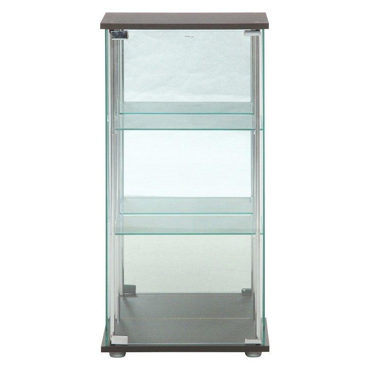 新品】人気No.1！3段ワイドガラスケース白｜背面ミラー仕様