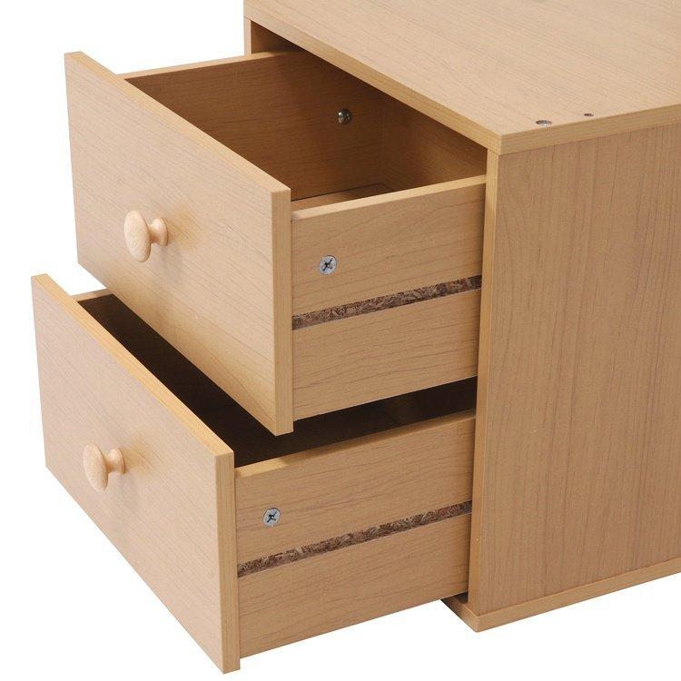 (タイムセール中) キューブボックス おしゃれ 引き出し2段 収納ボックス 幅34.6×奥行29.3×高さ34.4cm ナチュラル |  | 05