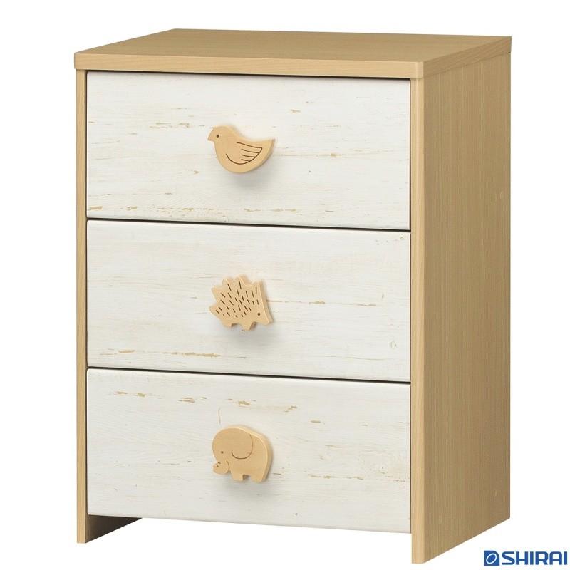 チェスト 子供用 おしゃれ 3段 タンス 北欧 かわいい チェスト タンス かわいい プリント紙化粧繊維板：