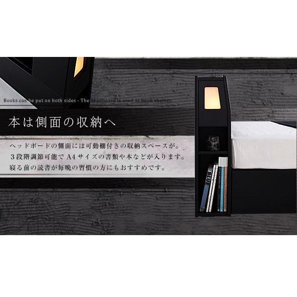 ダブルベッド マットレス付き 国産カバーポケットコイル 収納付きベッド 家具、インテリア ベッド、マットレス