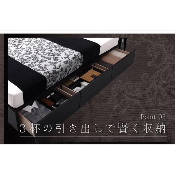 ダブルベッド マットレス付き 国産カバーポケットコイル 収納付きベッド 家具、インテリア ベッド、マットレス