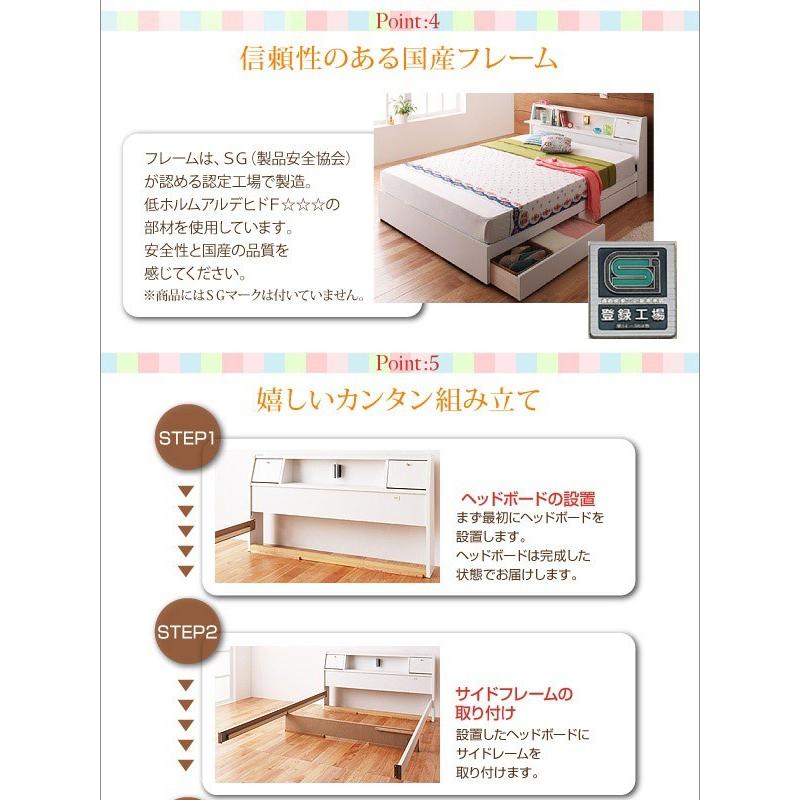 セミダブルベッド マットレス付き ポケットコイル 収納付きベッド |  | 05