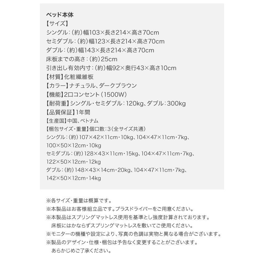 【希少品】 シングルベッド マットレス付き スタンダードポケットコイル 収納付きベッド 【AAA7707016196】(27061円)
