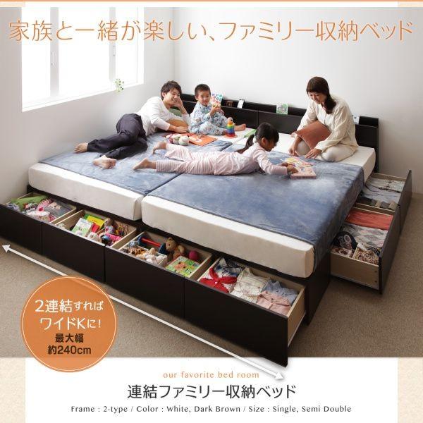 ベッド シングル:Aタイプ マルチラススーパースプリングマットレス付き 収納付きベッド｜double｜02
